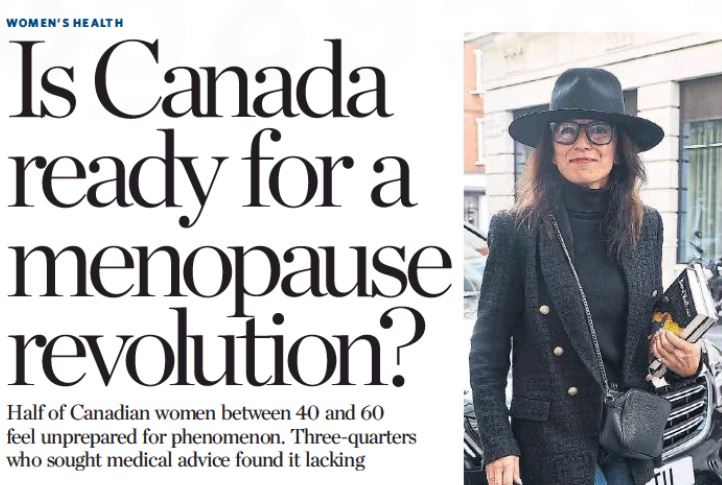 Newspaper headline: Is Canada ready for a menopause revolution?