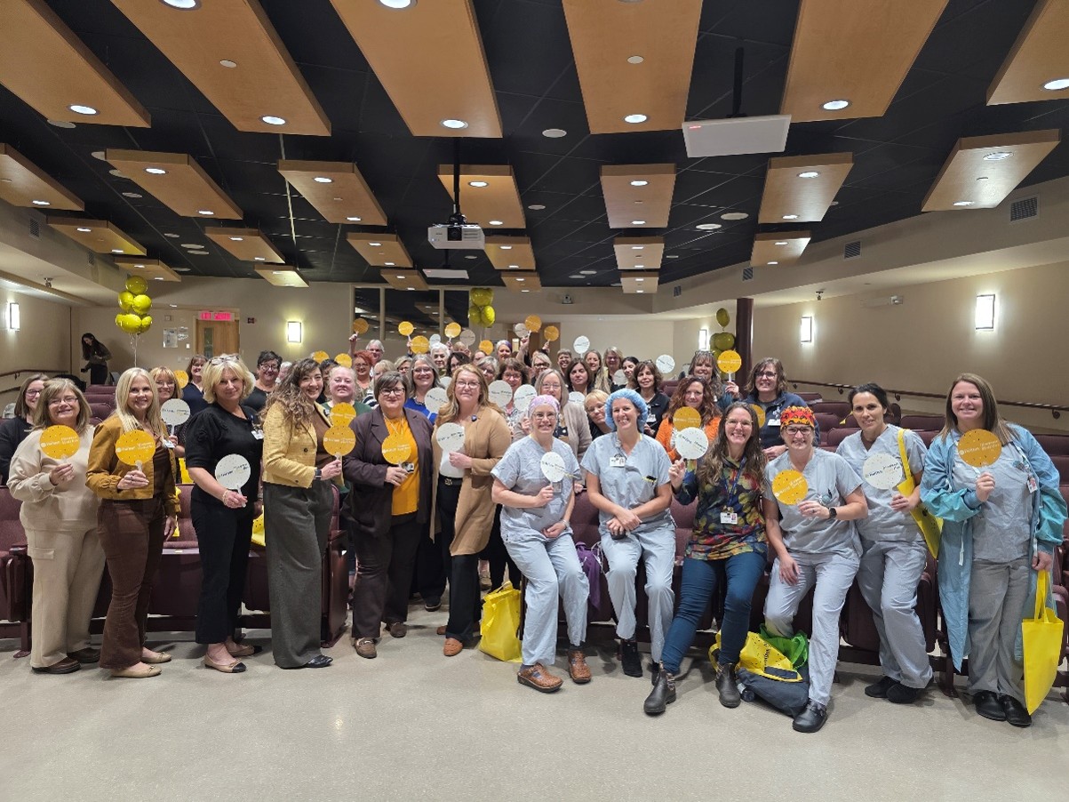 Employees celebrate the kick-off event on Oct. 16, 2025.